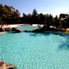 Piscina all'aperto con vegetazione circostante.